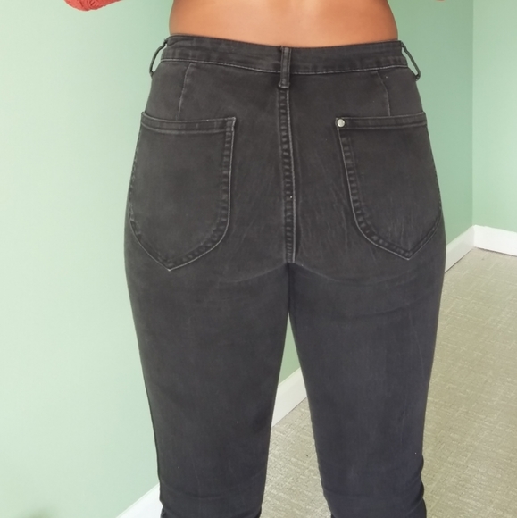 Women's black h&m high-waisted skinny jeans - Picture 4 of 8
